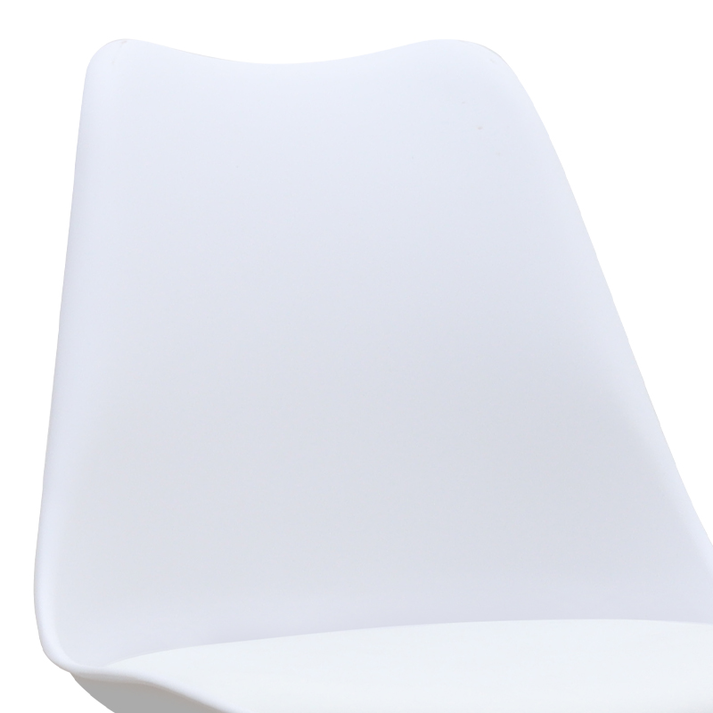 Καρέκλα τραπεζαρίας Viva PP - PU λευκό - ξύλινο λευκό πόδι 48,5x54x80εκ.