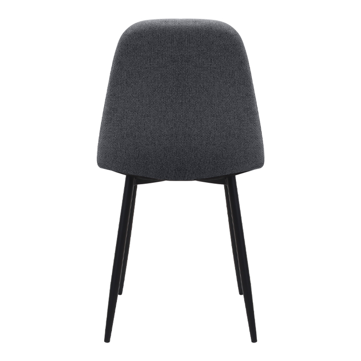 Καρέκλα τραπεζαρίας Iris γκρι ύφασμα - μεταλλικό μαύρο πόδι 43x50x85εκ.