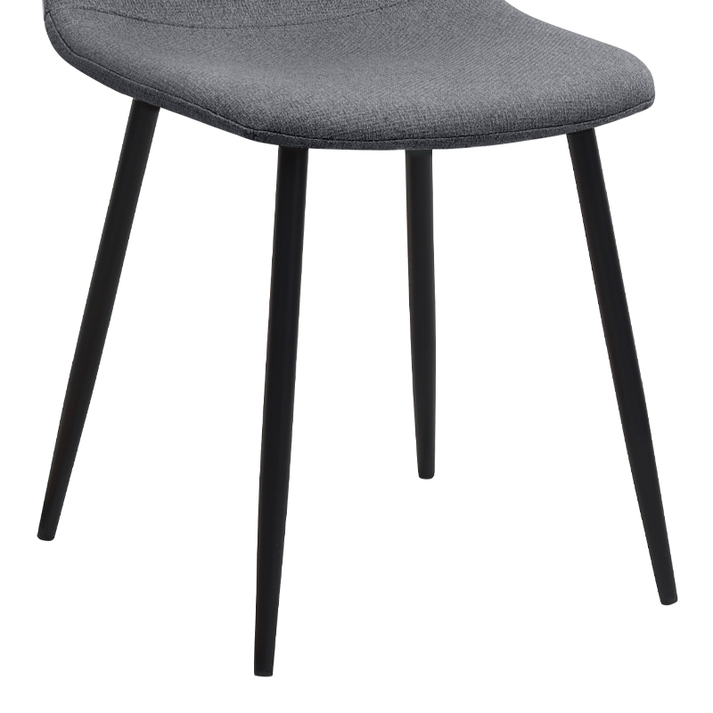 Καρέκλα τραπεζαρίας Iris γκρι ύφασμα - μεταλλικό μαύρο πόδι 43x50x85εκ.