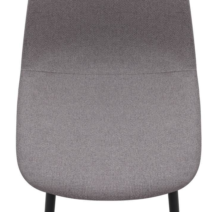 Καρέκλα τραπεζαρίας Iris μπεζ ύφασμα - μεταλλικό μαύρο πόδι 43x50x85εκ.