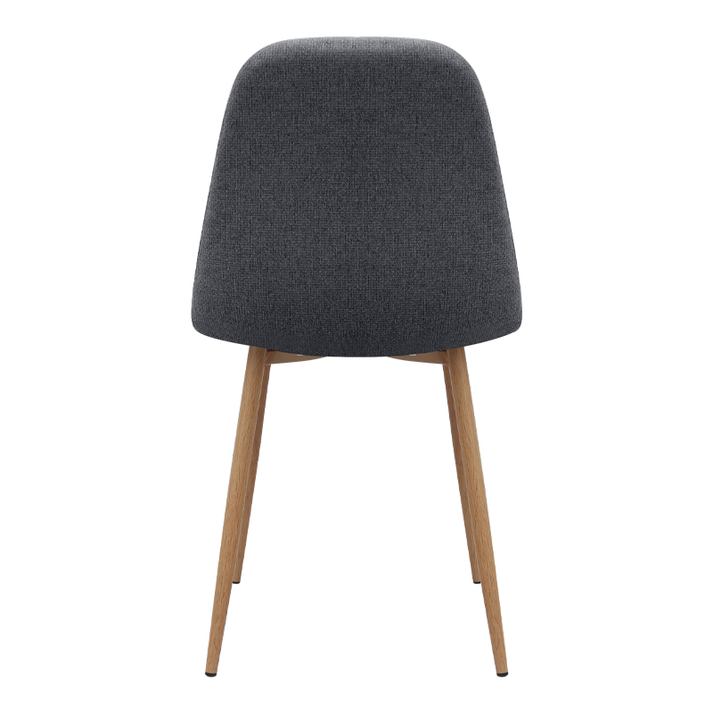 Καρέκλα τραπεζαρίας Iris γκρι ύφασμα - μεταλλικό φυσικό πόδι 43x50x85εκ.