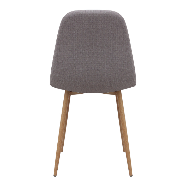 Καρέκλα τραπεζαρίας Iris μπεζ ύφασμα - μεταλλικό φυσικό πόδι 43x50x85εκ.