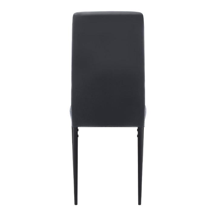 Καρέκλα τραπεζαρίας Rosa μαύρο PU - μεταλλικό μαύρο πόδι 40x52x96εκ.