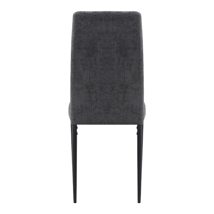 Καρέκλα τραπεζαρίας Rosa γκρι ύφασμα - μεταλλικό μαύρο πόδι 41x51x96εκ.