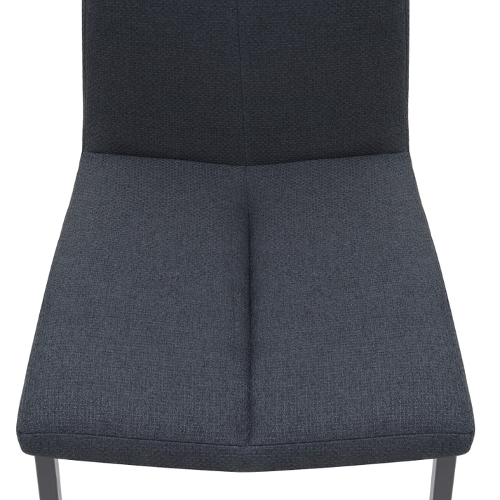 Καρέκλα τραπεζαρίας Fina ανθρακί ύφασμα - μεταλλικό μαύρο πόδι 43x58x95εκ.