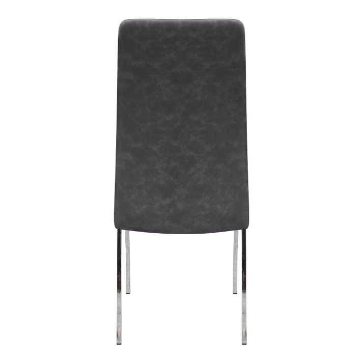 Καρέκλα τραπεζαρίας Alma γκρι PU - μεταλλικό πόδι χρωμίου 42x53x97εκ.