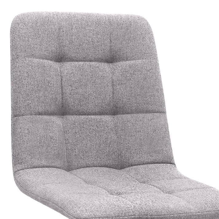 Καρέκλα τραπεζαρίας Bianca μπεζ ύφασμα - μεταλλικό μαύρο πόδι 43x56x84εκ.