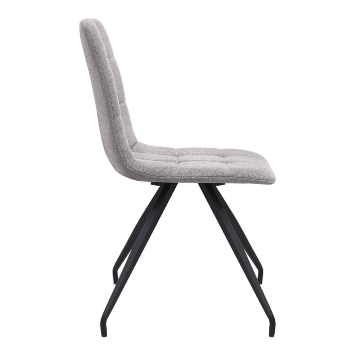 Καρέκλα τραπεζαρίας Bianca μπεζ ύφασμα - μεταλλικό μαύρο πόδι 43x56x84εκ.