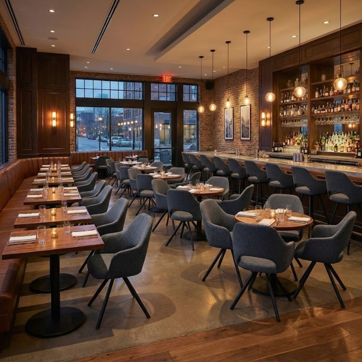 Πολυθρόνα τραπεζαρίας Gabriel γκρι ύφασμα - μεταλλικό μαύρο πόδι 58x60x85εκ.