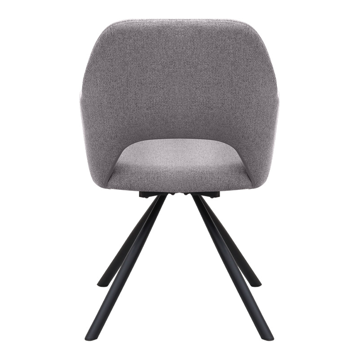 Πολυθρόνα τραπεζαρίας Gabriel μπεζ ύφασμα - μεταλλικό μαύρο πόδι 58x60x85εκ.