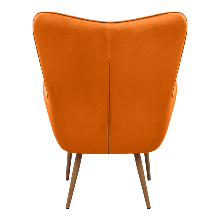 Πολυθρόνα - Μπερζέρα με υποπόδιο Lily κροκί βελούδο - μεταλλικό πόδι χρώμα φυσικό 70x62x98εκ.