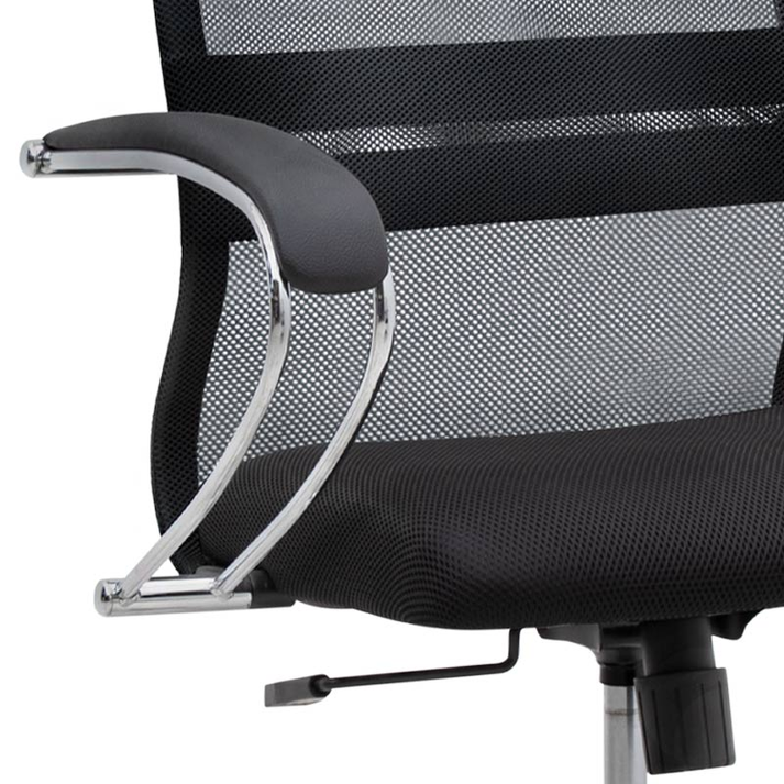 Καρέκλα γραφείου Lord με ύφασμα Mesh χρώμα μαύρο 66,5x70x123/133εκ.