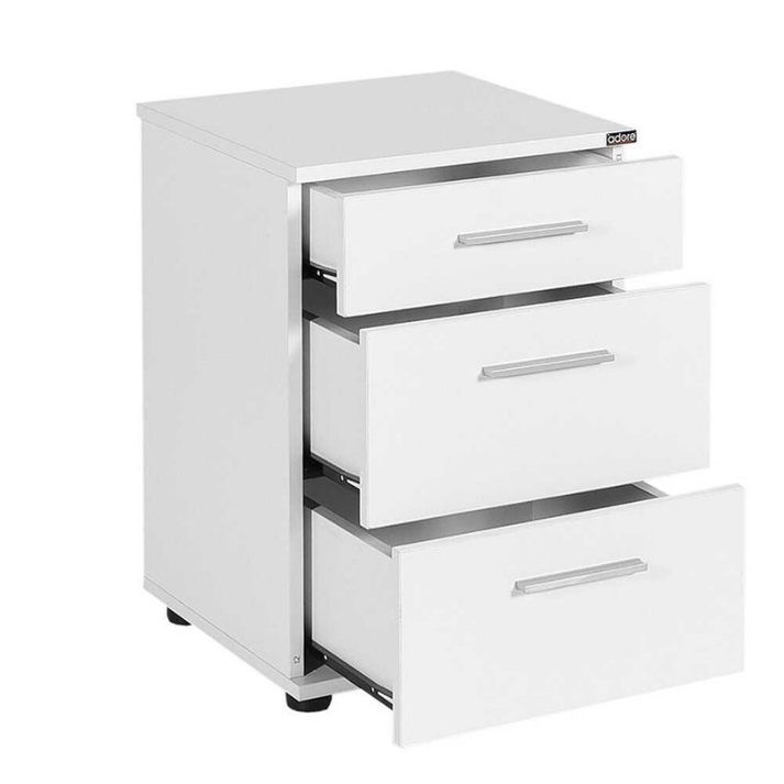 Κομοδίνο - συρταριέρα γραφείου Trendline χρώμα λευκό 40x39x57εκ.