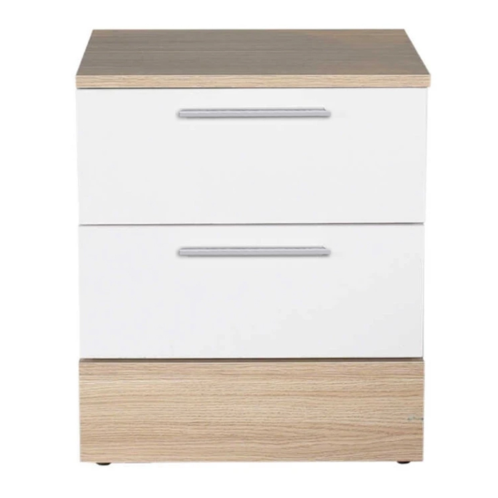 Κομοδίνo Base χρώμα λευκό - sonoma 45x40x52εκ.