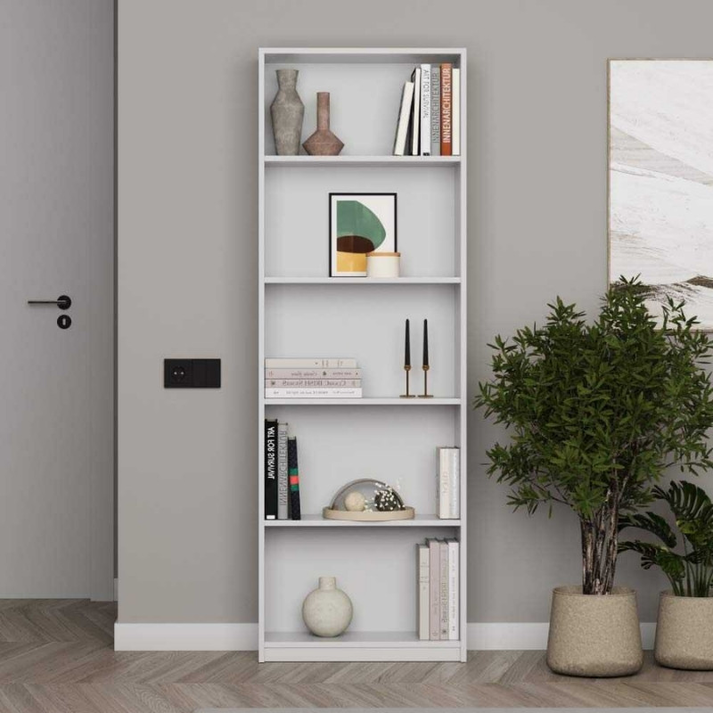 Βιβλιοθήκη Max χρώμα λευκό 58x23x170εκ.