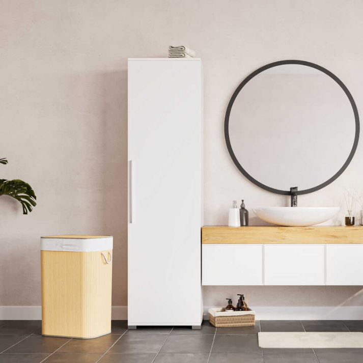 Ντουλάπα ρούχων - παπουτσοθηκη 16 ζευγών Diamond μονόφυλλη χρώμα λευκό 50x35x187εκ.