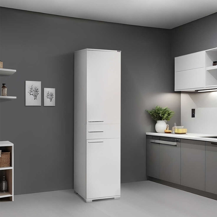 Παπουτσοθήκη 12 ζεύγων Diamond μονόφυλλη χρώμα λευκό gloss 45x40x187εκ.