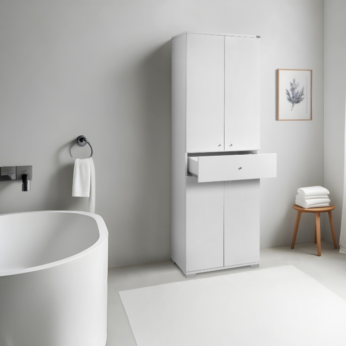 Ντουλάπα ρούχων Diamond δίφυλλη χρώμα λευκό gloss 60x38x187εκ.