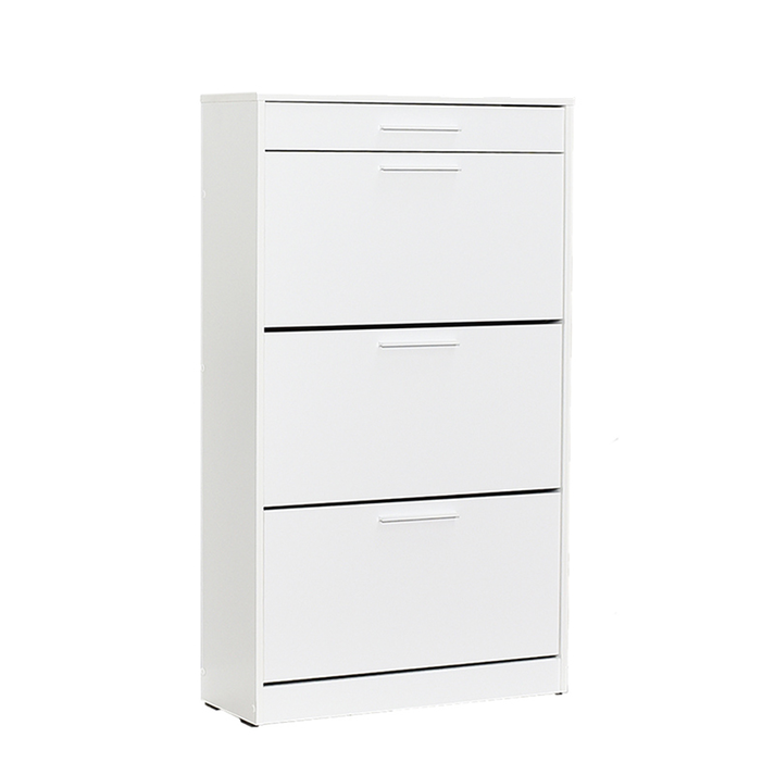 Παπουτσοθήκη Flat 18 ζεύγων χρώμα λευκό 75x29x128εκ.