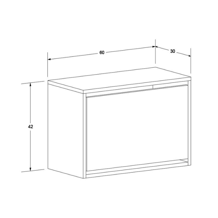 Παπουτσοθήκη Step 6 ζευγών χρώμα λευκό 60x30x42εκ.