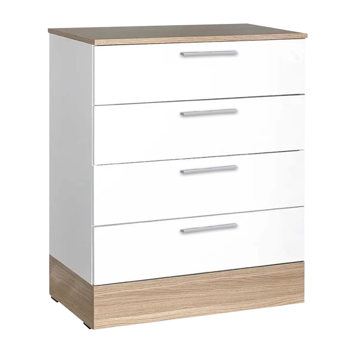 Συρταριέρα Base χρώμα oak - λευκό 72x40x88εκ.