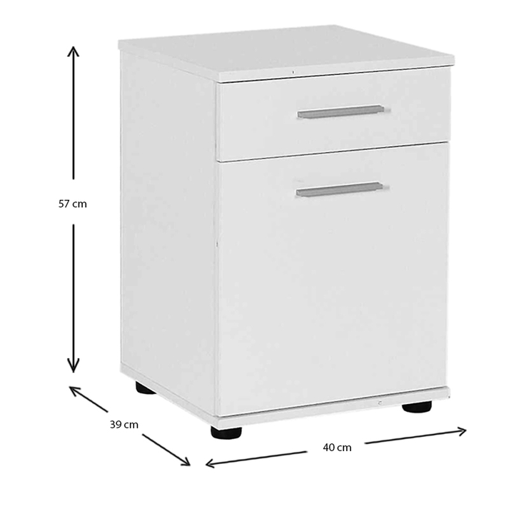Συρταριέρα γραφείου Trendline χρώμα λευκό 40x39x57εκ.