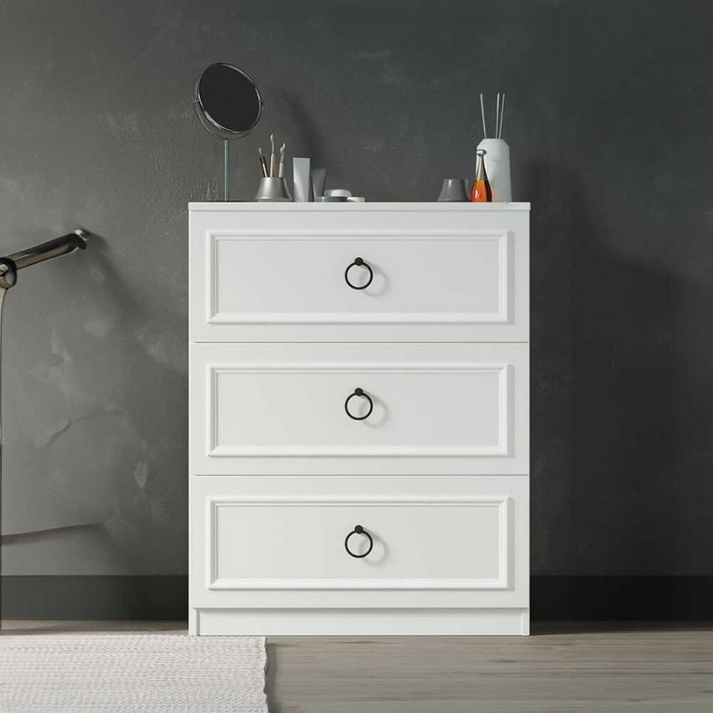 Συρταριέρα Hampton χρώμα λευκό 72x44x93εκ.