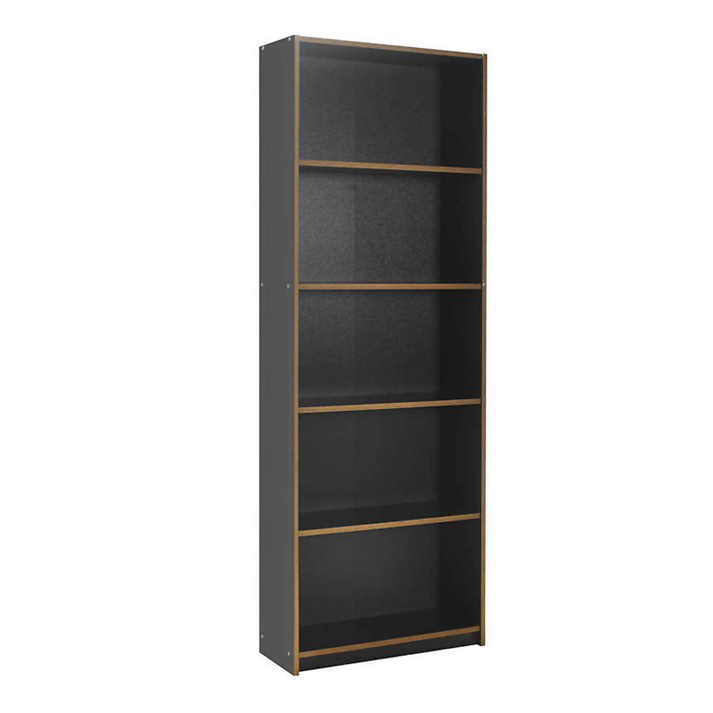 Βιβλιοθήκη Max χρώμα ανθρακί 64x26x182εκ.