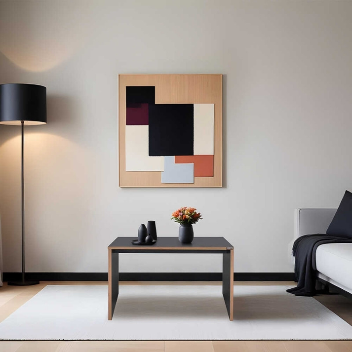 Τραπεζάκι σαλονιού - γραφείου Rio χρώμα ανθρακί 60x40x43εκ.