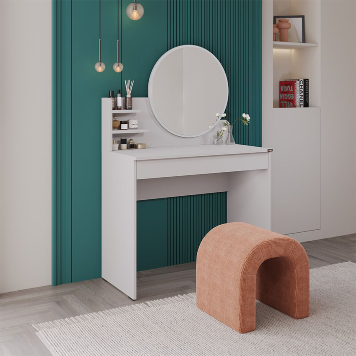 Τουαλέτα με καθρέπτη Dior χρώμα λευκό 90x45x138εκ.