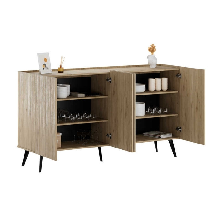 Μπουφές Luna χρώμα florida oak 180x43x100εκ.