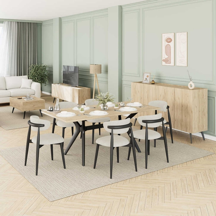 Μπουφές Luna χρώμα florida oak 180x43x100εκ.