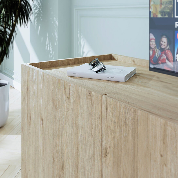 Έπιπλο τηλεόρασης Luna χρώμα florida oak 180x41x62εκ.