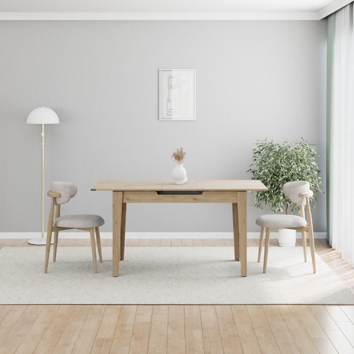 Τραπέζι Trendline επεκτεινόμενο χρώμα oak 120/150x70x75εκ.