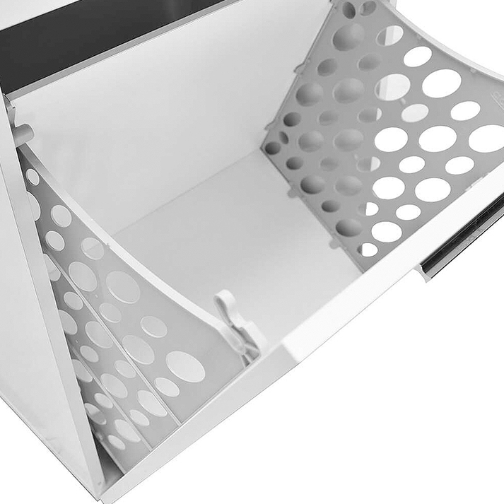 Ντουλάπι - Καλάθι απλύτων Diamond χρώμα λευκό gloss 52x38x83εκ.