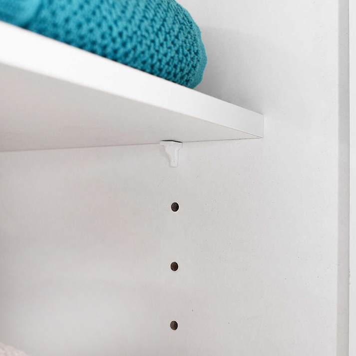 Ντουλάπι με καλάθι απλύτων Diamond χρώμα λευκό gloss 52x38x187εκ.