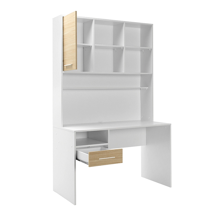 Γραφείο εργασίας London χρώμα λευκό - oak 120x60x196εκ.