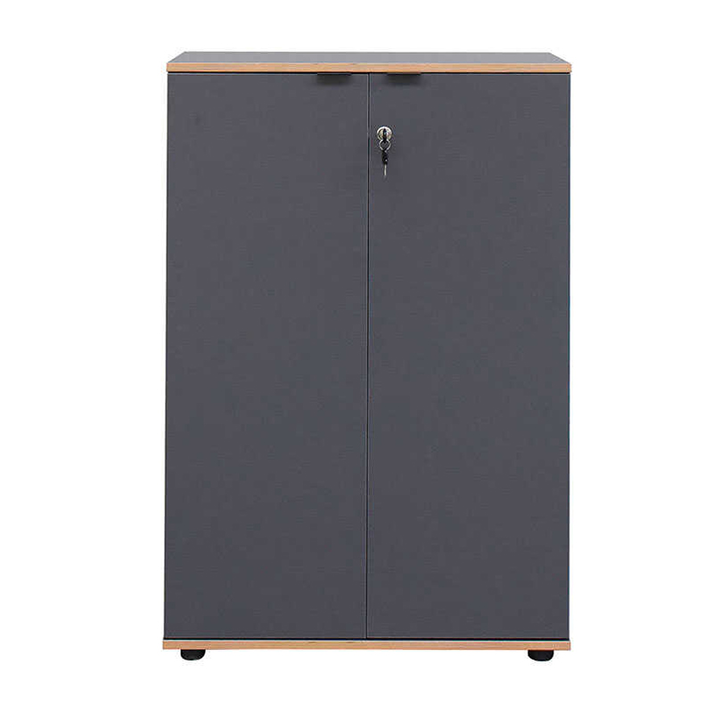 Ντουλάπι γραφείου Rio με κλειδαριά χρώμα ανθρακί 72x34x109εκ.