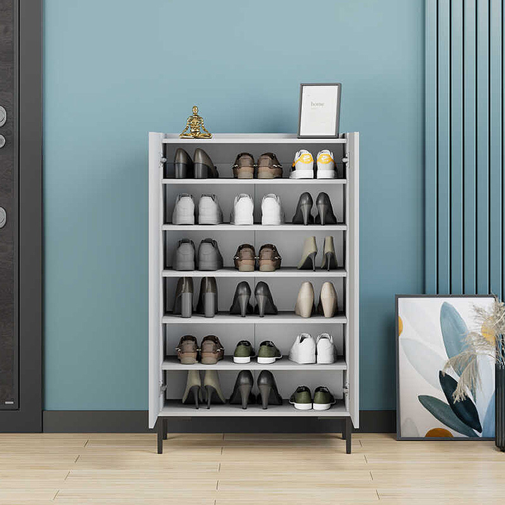 Παπουτσοθήκη - Ντουλάπι Pool χρώμα λευκό 72x34x119εκ.