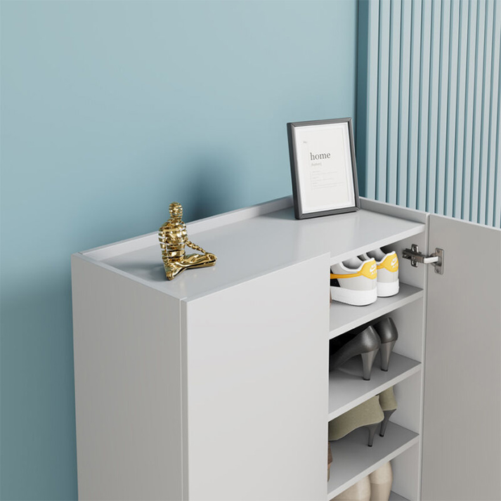 Παπουτσοθήκη - Ντουλάπι Pool χρώμα λευκό 72x34x119εκ.