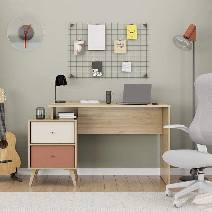 Γραφείο εργασίας Terra χρώμα florida oak 129x55x75εκ.