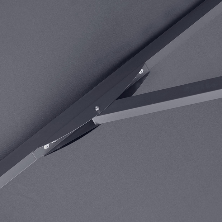 Ομπρέλα επαγγελματική Juno τηλεσκοπική αλουμινίου χρώμα ανθρακί 4x4m.