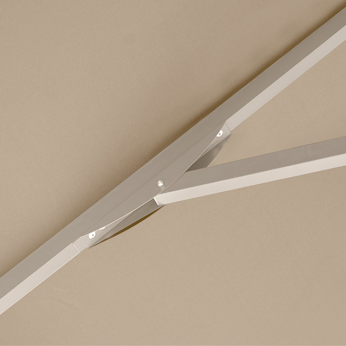 Ομπρέλα επαγγελματική Juno τηλεσκοπική αλουμινίου χρώμα εκρού 3x3m.