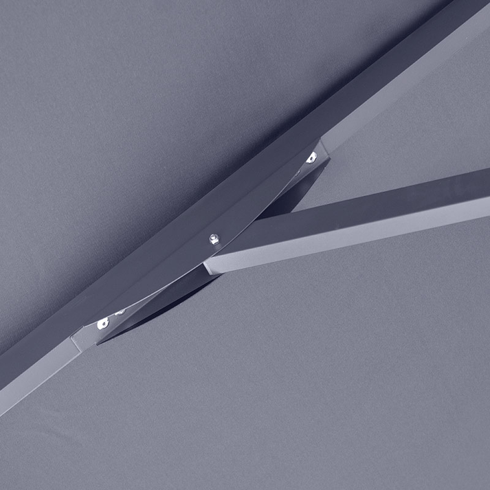 Ομπρέλα επαγγελματική Juno τηλεσκοπική αλουμινίου χρώμα ανθρακί 3,5x3,5m.