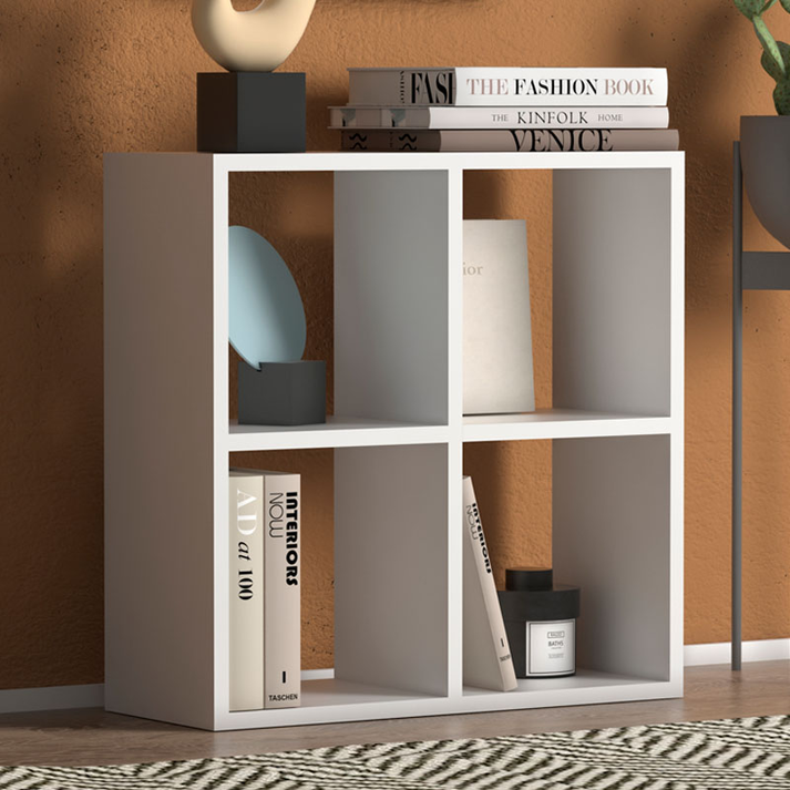 Βιβλιοθήκη Cube χρώμα λευκό 60x23x60εκ.