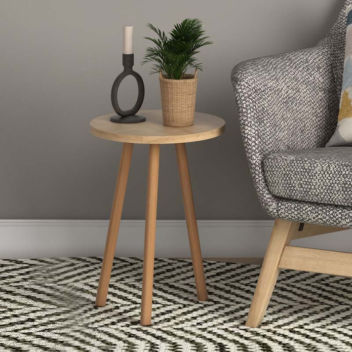 Βοηθητικό τραπεζάκι Roma χρώμα pine oak 33,5x33,5x46εκ.