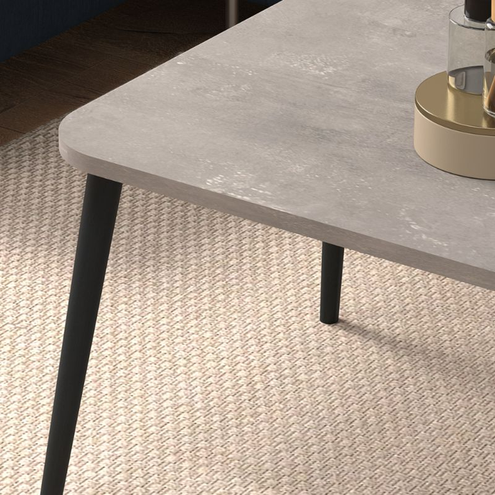 Τραπεζάκι σαλονιού Soul χρώμα γκρι ρετρό 90x55x41εκ.