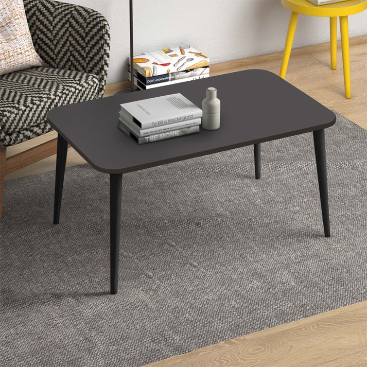 Τραπεζάκι σαλονιού Soul χρώμα μαύρο 90x55x41εκ.