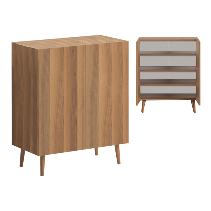 Παπουτσοθήκη Luce 12 ζευγών χρώμα καρυδί 70x35x85εκ.