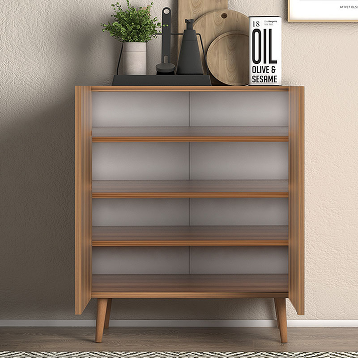 Παπουτσοθήκη Luce 12 ζευγών χρώμα καρυδί 70x35x85εκ.